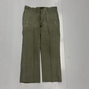 Vintage 60s Sears Green Sanforized Workwear Chinos 34x27
